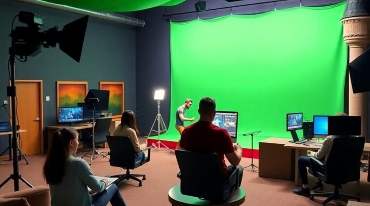 Prasanna_Lamichhane_A_magical_DisneA_college_green_screen_studio_with_bbb11815-dbfe-46c9-9017-38f11ab960bc